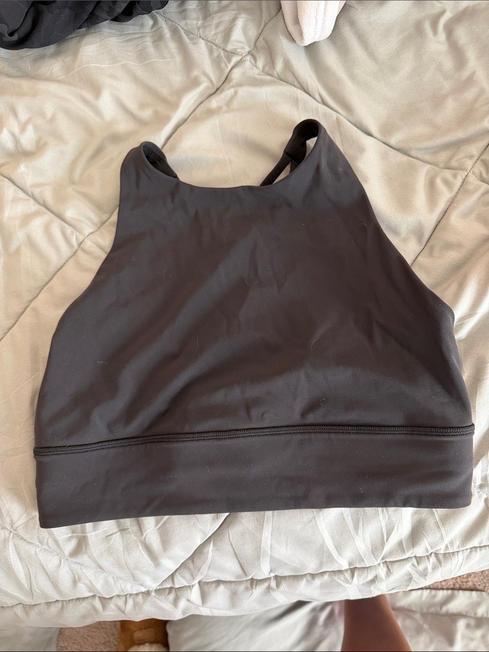 lululemon black high neck energy bra